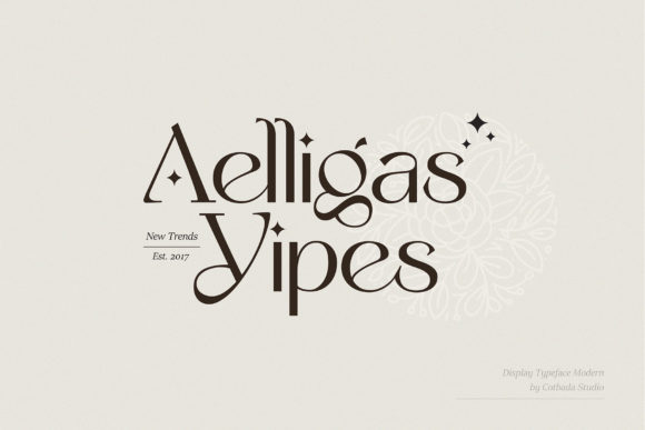Aelligas Yipes Display Font for Elegant Editorial Design