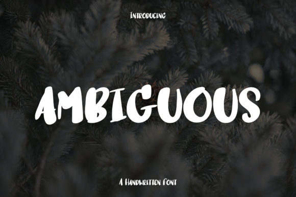 Ambiguous Display Font for Handmade Creations