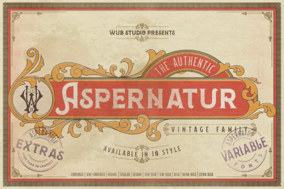 Aspernatur: A Vintage-Styled Display Font for Bold Branding