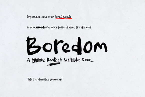 Boredom Display Font for Web Design