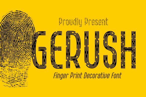 Gerush: A Unique Display Font for Digital Creativity