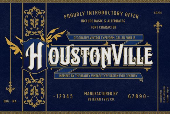 Houstonville Font for Bold and Vintage Branding