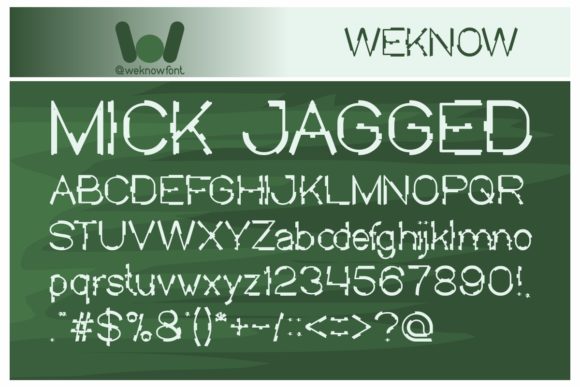Mick Jagged Font for Creative Makers and Handmade Brands