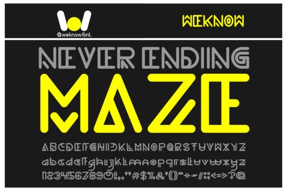 Never Ending Maze Font for Editorial Design