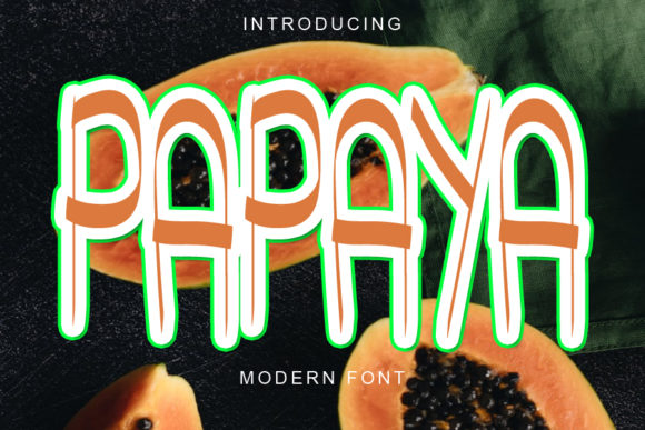 Papaya Font for Creative Branding and Display Needs