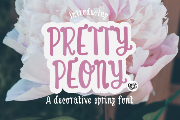 Pretty Peony Font for Whimsical Handmade Designs