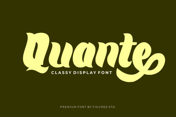 Quante: A Bold Display Font for Digital Creativity