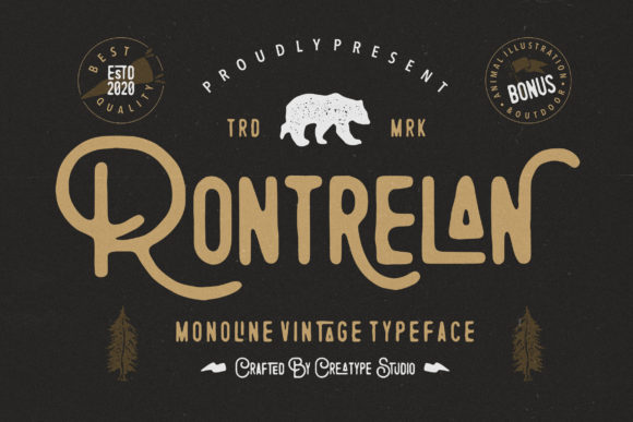 Rontrelan: A Vintage Display Font for Modern Campaigns