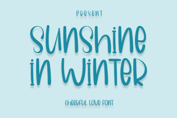Sunshine in Winter Font for Cozy Craft Projects